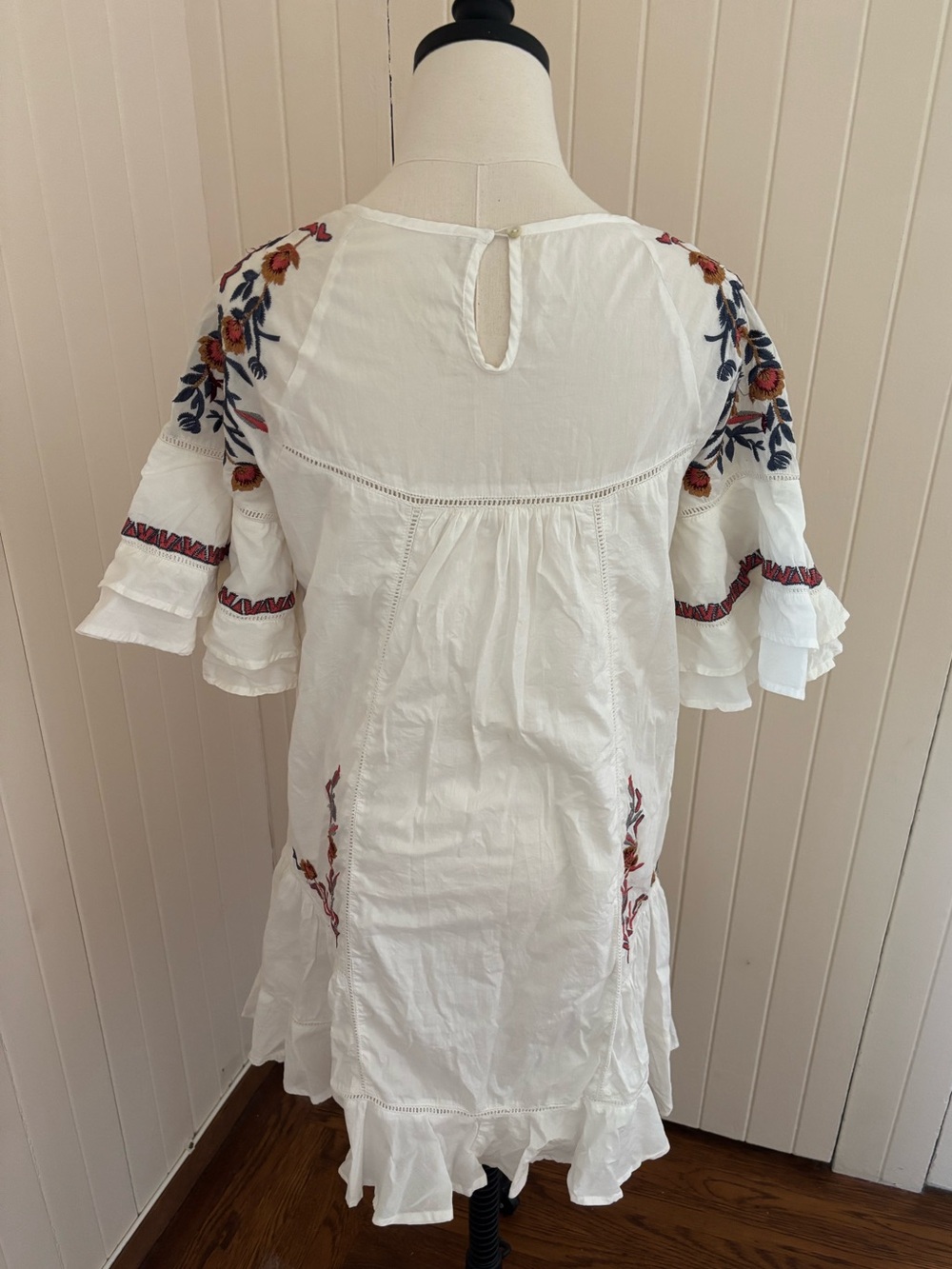 Free People Embroidered Pavlo Dress in Ivory - Picture 2 of 8